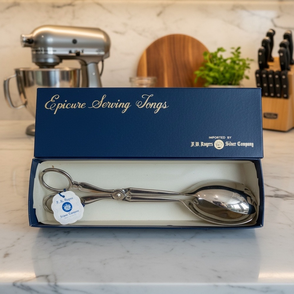 Epique Silver Serving Tongs - Polished Silver Epique Serving Spoon Tongs​
